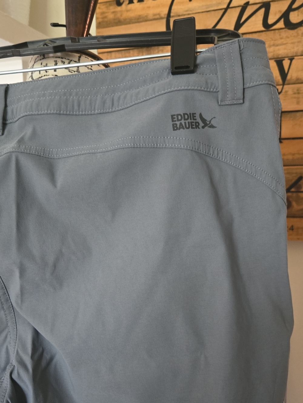 Eddie Bauer Slate Gray Women's Capris with Zip Pocket - Picture 6 of 8